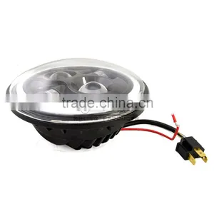 BJ-HL-013 New Arrival Jeep Wrangler LED Light 7" With Yellow Halo Ring for Harley Motorcycle LED Headlight thumbnail-2