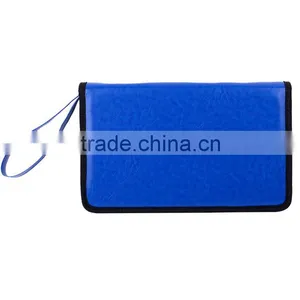 Blue New Arrival Folding Small Leather Tool Bag Pouch With Zipper thumbnail-2