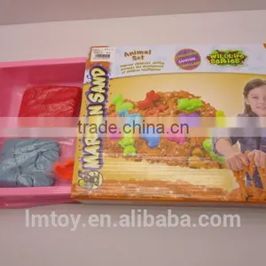 Jungle Animal Martian Sand With 10 Sand Mold + 1 Table, Magic Motion Sand 500G thumbnail-3