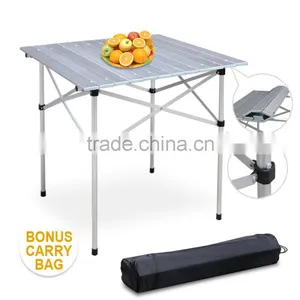 Aluminum-Roll-Up-Table-Folding-Camping-Outdoor-Indoor-Picnic-Table-Heavy-Duty thumbnail-5