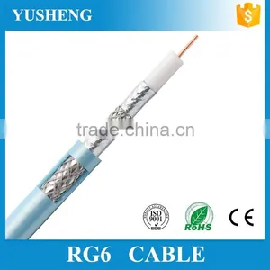 Rg6 Coaxial Cable 18AWG With CCS/CCA/Bare Copper 75ohm Coaxial Cable RG6 305M/Wooden Spool thumbnail-1
