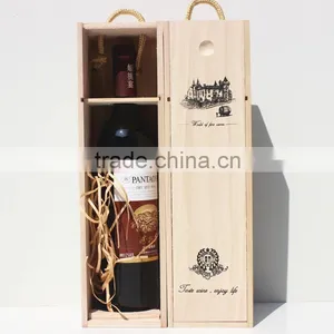 Wholesale Custom Unfinished Single Bamboo Wood Wine Gift Box thumbnail-4