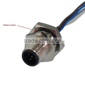 M12 Female Male Cable Connector 4 Poles 4 Pins, M12 Straight Angled Moulded Cable Connector (IBEST) Quality Choice thumbnail-4