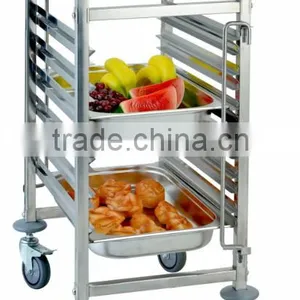 Update International Stainless Steel Mobile Catering Rack Trolley Pan Cart thumbnail-1