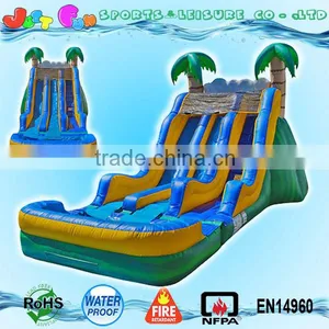 Dual Lanes Jungle Buy Inflatable Big Water Slides for Sale Splash Pool Supplier's Choice thumbnail-1