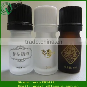 5ml Clear Cosmetic Packaging Glass Bottles With Black Screw Cap and Stopper thumbnail-1