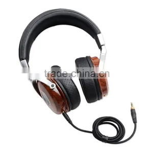 High-End Stylish Wooden Cover Ti Alloy Earphone Bluetooth Wireless Headphones With Ergonomic Design Model HSM3 thumbnail-1