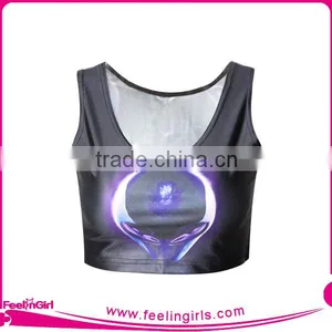 Wholesale Cheap Latest Design Blank Summer Crop Tops for Women thumbnail-2