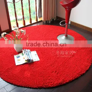 High Pile Shaggy Carpet Living Room Floor Mat and Rugs Round Shape thumbnail-5