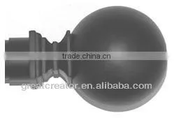 Classic Black Resin Ball Finial for 28mm Metal Curtain Rod/Pole; Home Decoration Accessories; Manufacturer From China thumbnail-1