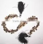 Smoky Quartz Faceted Drop Beads thumbnail-1