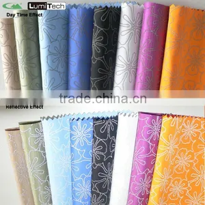 Floral Printing Light Weight Retro Reflective Fabric Polyester Fabric thumbnail-1