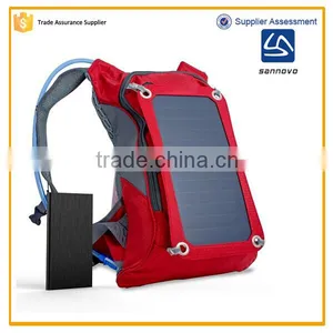 2016 China Supplier Wholesale High Quality Nylon Solar Backpack With 1.8L Water Bladder Supplier's Choice thumbnail-1