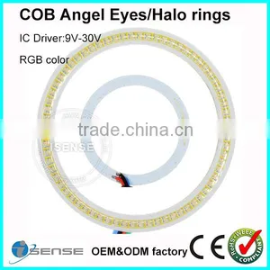 Newest Circle COB Rgb Remote Control Angel Eyes Color Changing 1 Year Warranty Factory Direct Sale thumbnail-1