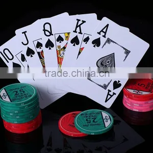 Customized Heat Resistant Casino Poker Cards UV Resistant Gold Playing Cards Glossy Poker Playing Card ---DH20549 thumbnail-3