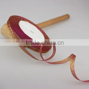 Gold/Silver Metallic Wired Ribbon Christmas Ribbon thumbnail-2
