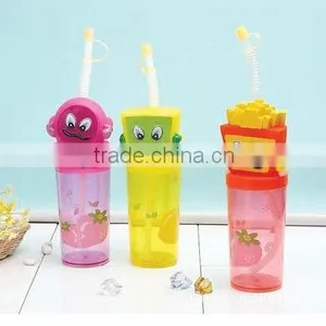 Personalized Kids Plastic Cups With Straws thumbnail-1