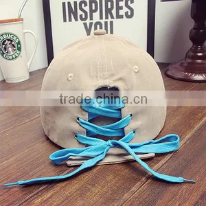 Suede Baseball Cap With Lace String at Back Closure for Wholesale Supplier's Choice thumbnail-3