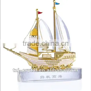 Hot Sale Crystal Ship for Gifts and Decoration Ship thumbnail-1