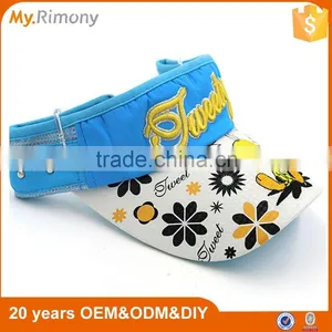 Colorful Bright Printing and Embroidery Design Sun Visor for Kids thumbnail-2
