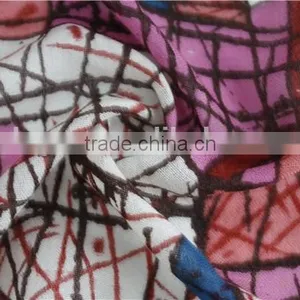 Geometry Pattern Print Wool Scarf thumbnail-4