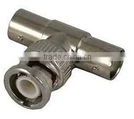 BNC Male Connector Right Angle to BNC Double Female Adaptor thumbnail-3