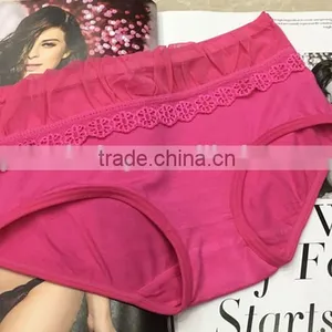 Factory Wholesale Pink Design Sexy Lace Spandex Material Gitl Bra Panty thumbnail-1