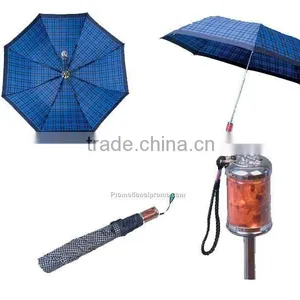 Promotional Blue 2 Folding Umbrella thumbnail-1