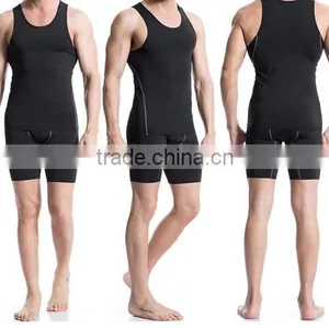 Mens Body Shaper Running Vest Sports Gym Tank Top Sleeveless Polyester Quick-dry Vest thumbnail-1