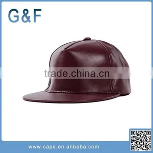 Cheap Promotional 6 Panel Leather Baseball Cap Without Logo thumbnail-3
