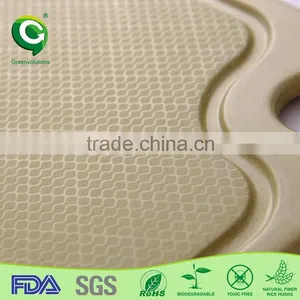 Natural Rice Husk Silicone Shatter Proof Wooden Chopping Board thumbnail-6