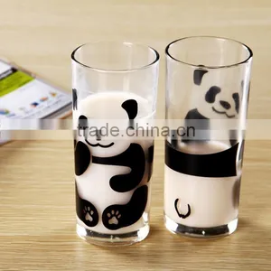Glass Cup With Paper Decal Pattern thumbnail-3