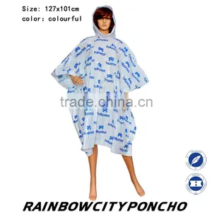Promotional PE Poncho With in Print All Over the Body thumbnail-1