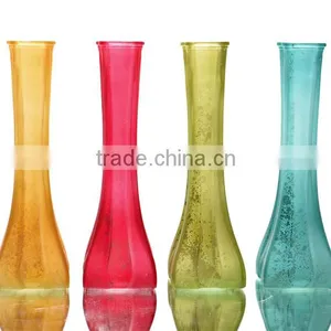 Ribbed Antique Colored Glass Vase thumbnail-1