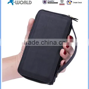Zip Pocket Handheld Card Organizer Cover Case for Samsung Galaxy S6 Edge thumbnail-5