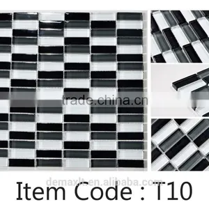 DBDMC Cheap Black Irregular Crystal Glass Mosaic for Swiming Pool thumbnail-1