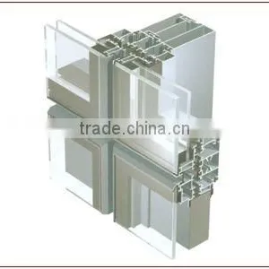 Hot Selling Strong Abrasive Resistance Glass Curtain Wall Price / Aluminum Curtain Wall Profile / Curtain Wall Price thumbnail-5