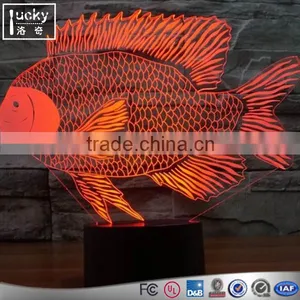 2016 Creative Acrylic Fish Shape Led Night Lights,3D LED Lamp thumbnail-1
