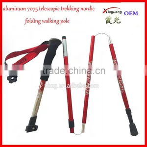 Alumium7075 Telescopic Trekking Pole Nordic Folding Walking Stick Hiking Stick thumbnail-1
