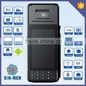 Andriod OS Mobile POS Terminal With Bluetooth,GPRS,GPS,WiFi,Biometric,RFID,Barcode,Smart Card,RFID Card(Portable POS Machine) thumbnail-1