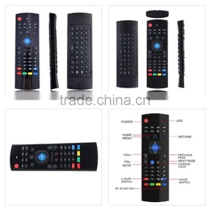 2.4GHz Wireless Qwerty Fly Air Mouse Keyboard Mx3 Airmouse Remote for Android TV Box MX3 thumbnail-2