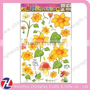 Sun Flower Wallpaper Sticker for Home Decoration thumbnail-1