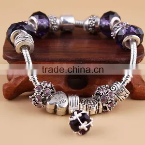 2015 Popular Wholesale Bracelet China Charm Silver Plated Glass Handmade Bead Bracelet thumbnail-3