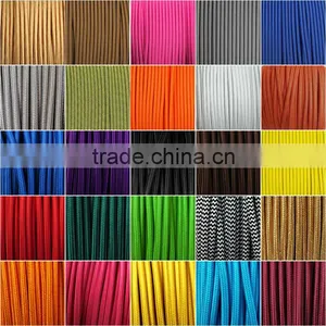 100m Textile/Cloth Covered Wire 2 Core Round Wire, Vintage Style Rayon Fabric Wire for Pendants, Lamps thumbnail-6