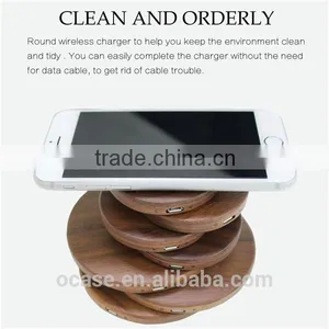 Eco-friendly Style Wood Bamboo QI Universal For Iphone Wireless Charger. thumbnail-5