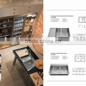 Professional Custom Stainless Steel Kitchen Sink by Handmade thumbnail-5