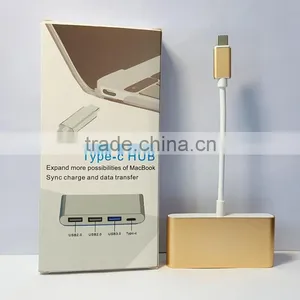 USB Type C Adapter With High Speed Charging 4 Prot Portable Type c HUB thumbnail-6