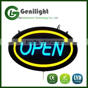 Chain Hanging Flashing Board Epoxy Resin LED Neon Open Sign thumbnail-1