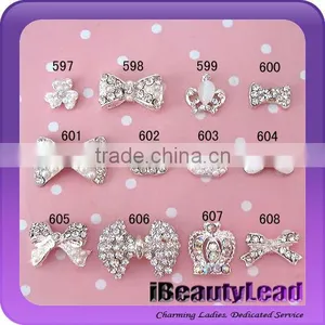 3D Nail Metal Bows Nail Decoration With Rhinestone Art Nail Alloy thumbnail-1