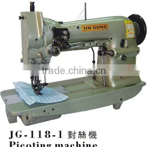 JG-118 Grey Colour Double Needle Picoting Machine thumbnail-1